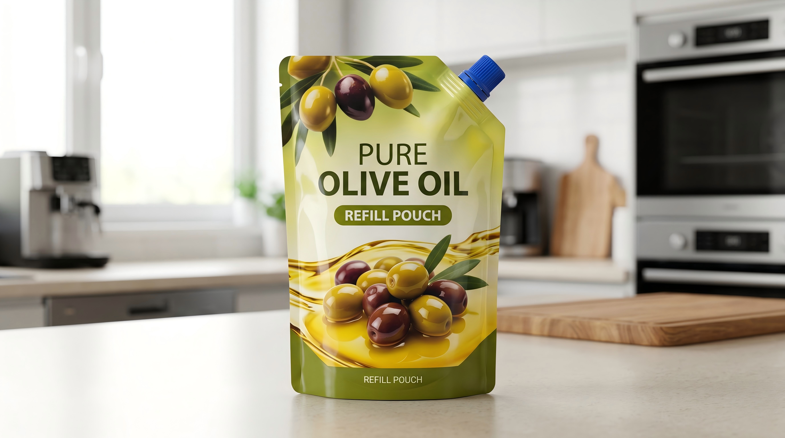 Cooking Oil Refill Spout Pouch | Grease-Resistant Liquid Packaging