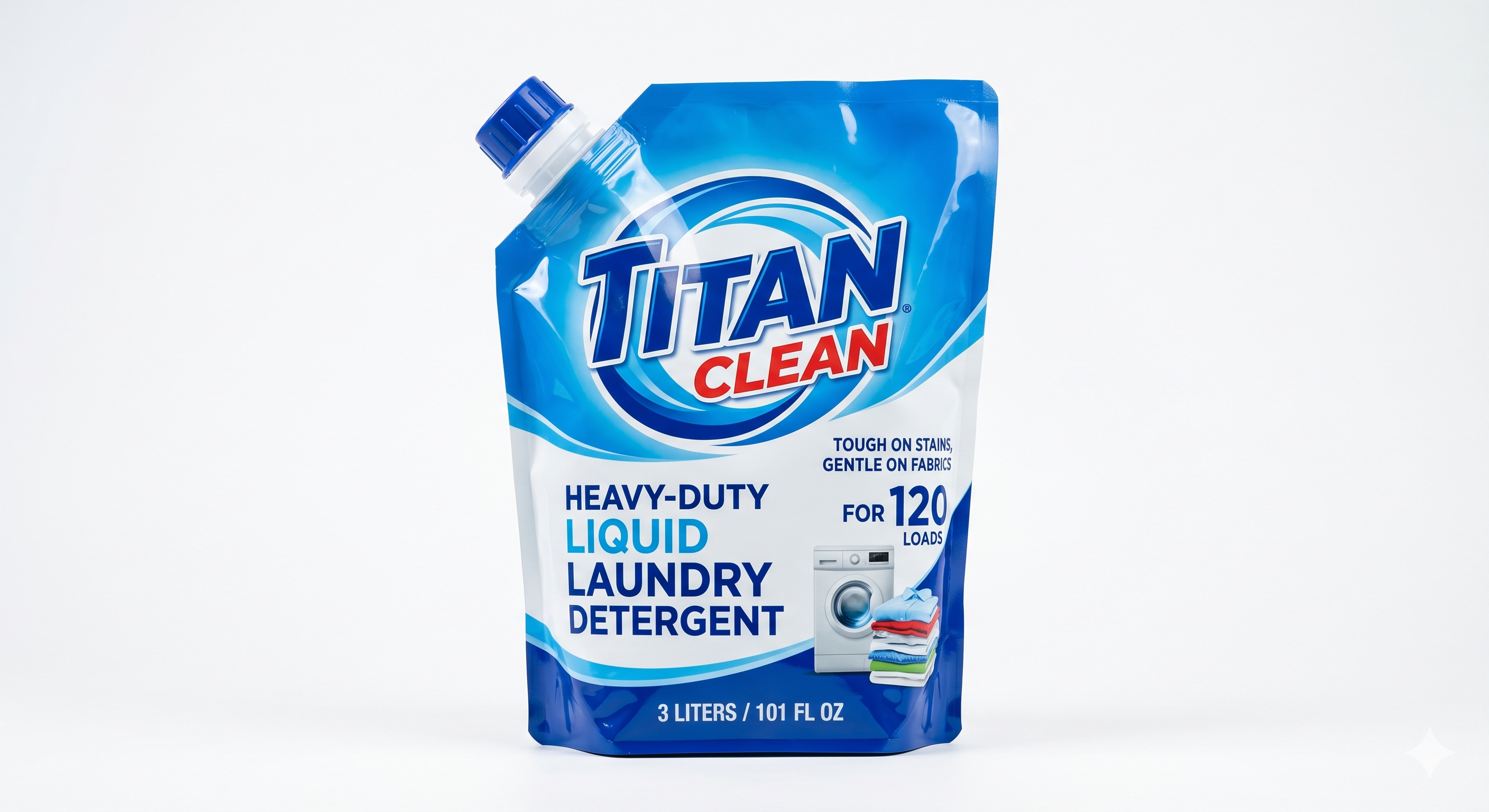 Heavy-Duty Laundry Detergent Spout Pouch | Household Liquid Bag