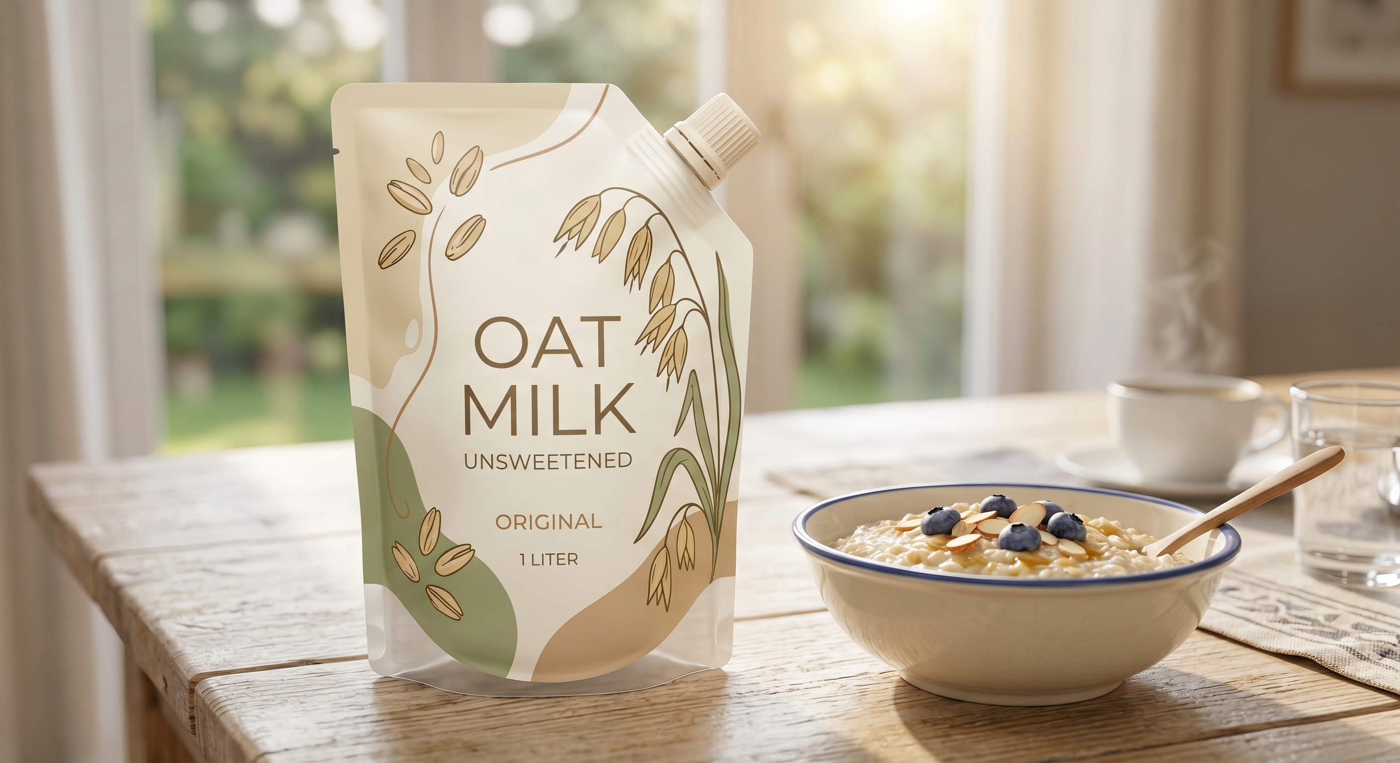 Custom Spout Pouch for Milk & Plant-Based Dairy | Light-Blocking Bag
