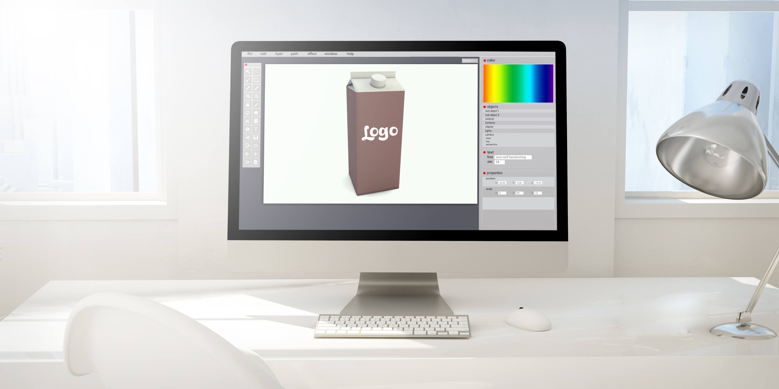 Packaging Design using a desktop