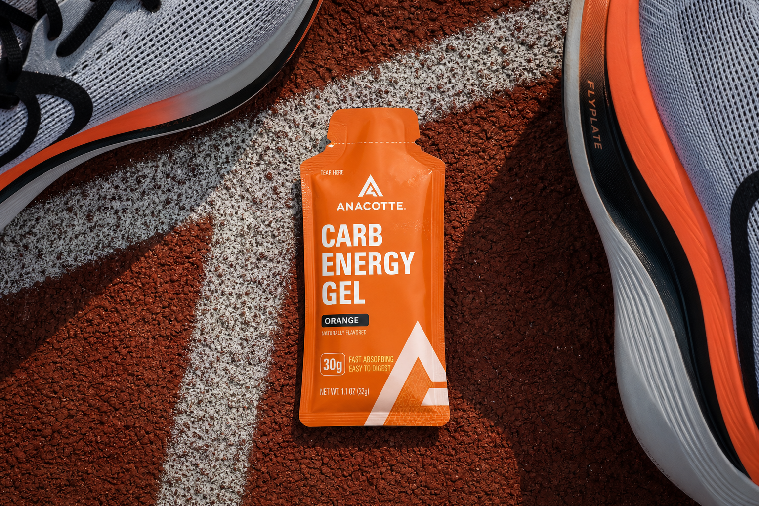 Custom Carbohydrate Energy Gel Tear-Notch Flat Pouch Packaging