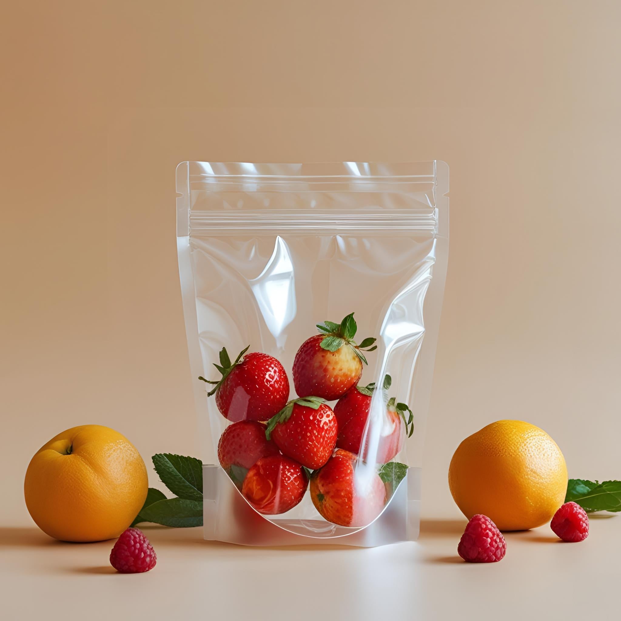 100 pcs Food Packaging Clear Stand Up Pouches (Glossy & Matte)