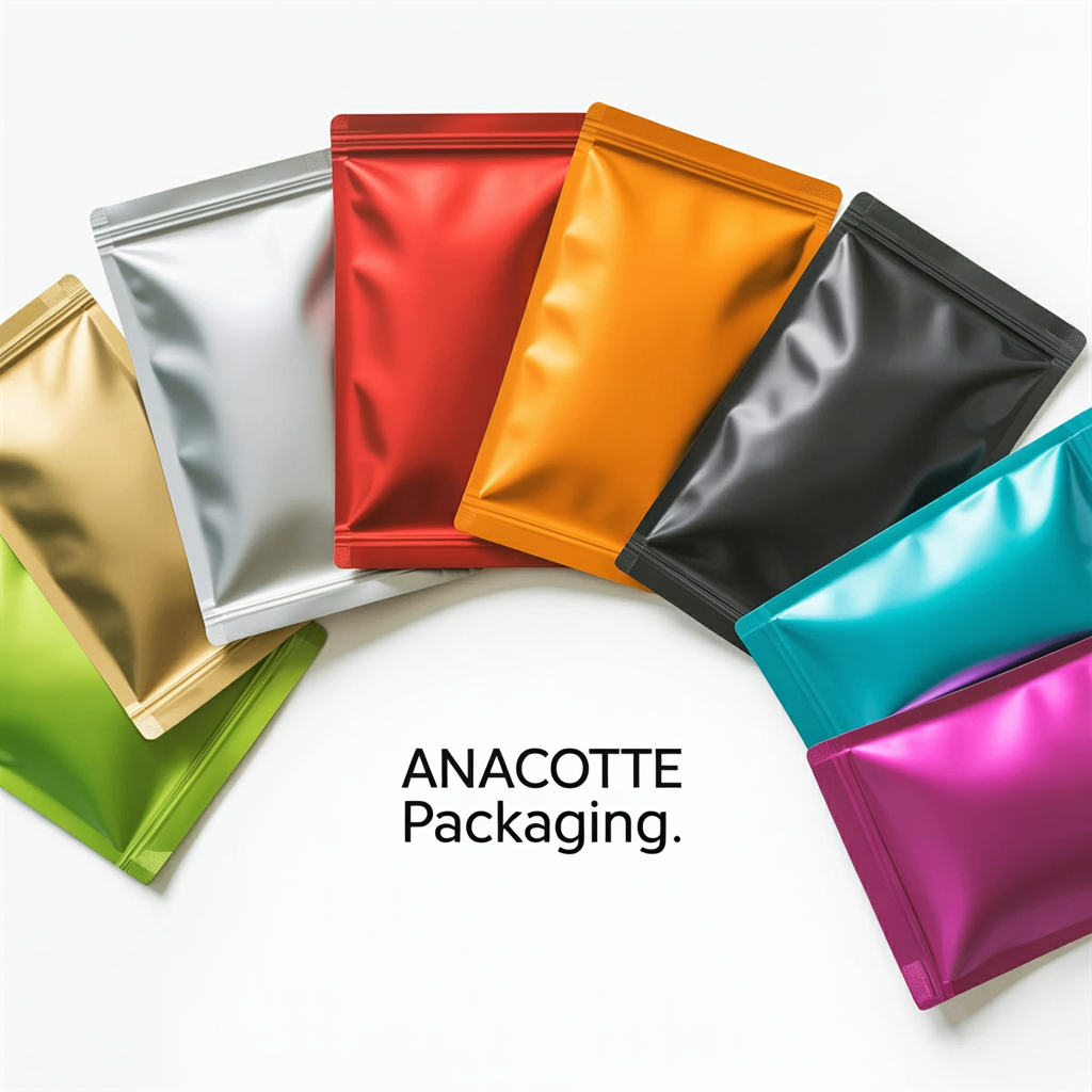 100pcs Matte Aluminum Foil Flat Barrier Pouches – Resealable Food Bags