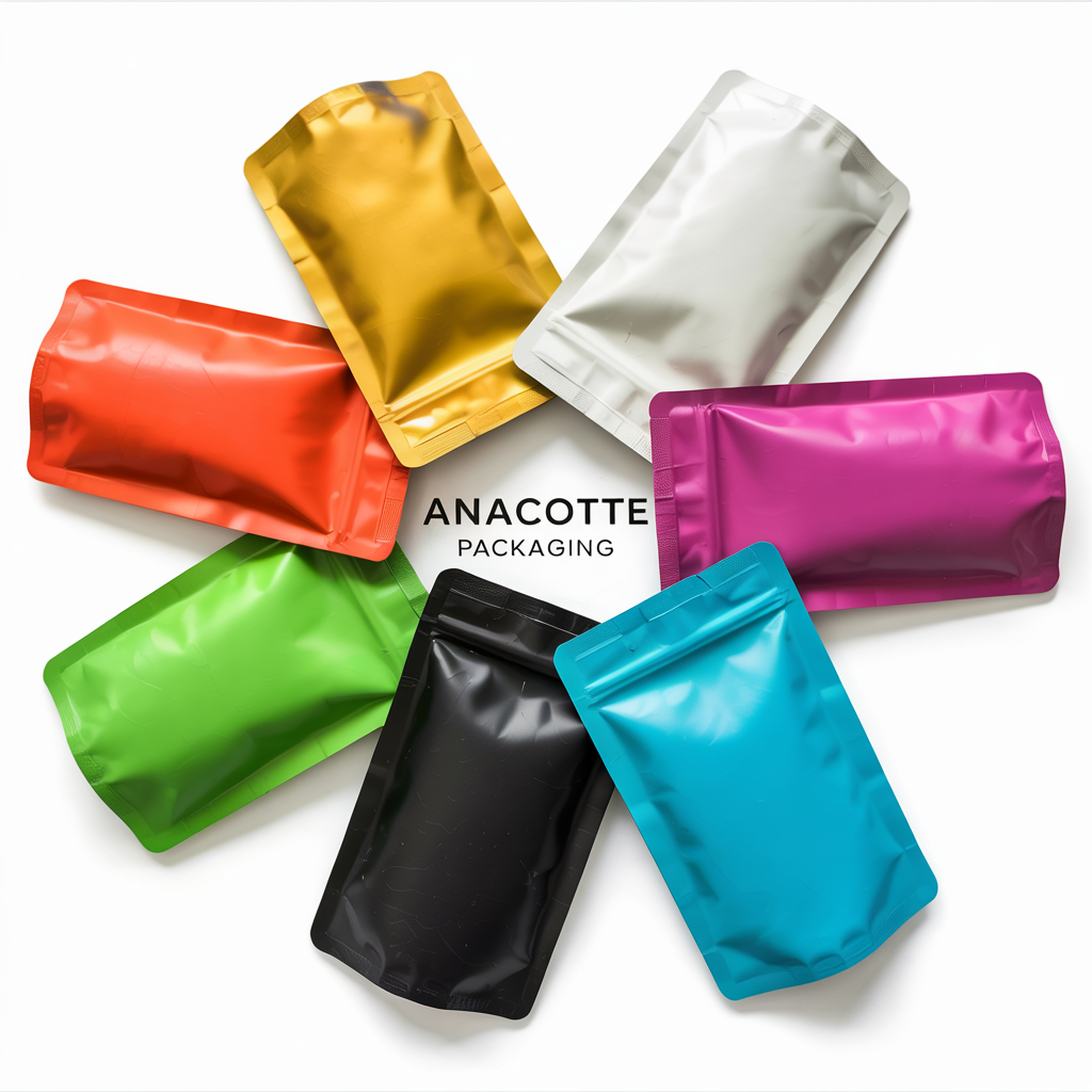 100pcs Solid-Color Matte Aluminum Foil Stand-Up Pouches – Food Grade Resealable Bags with Optional Window