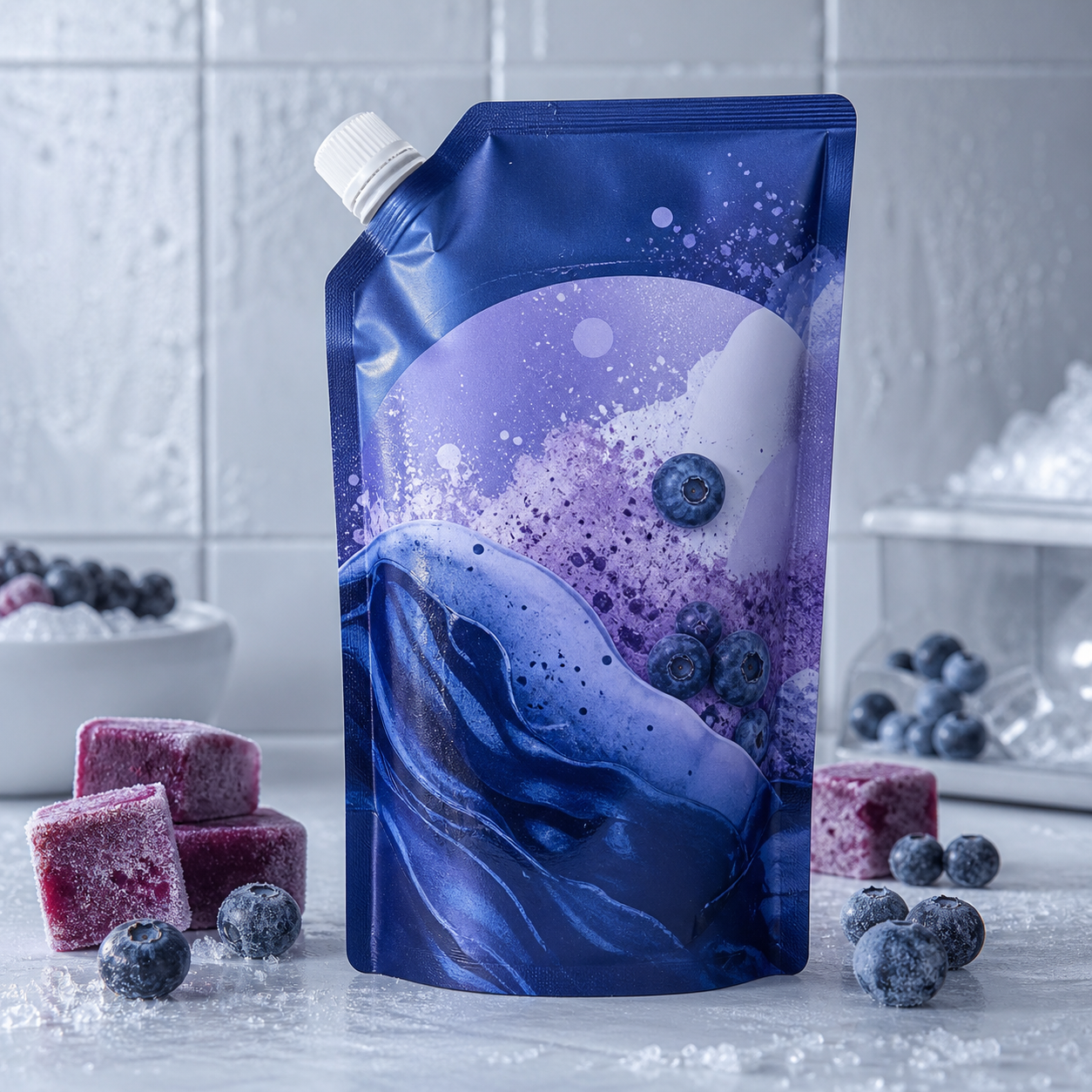 Frozen Juice Smoothie Base Spout Pouch for freezer trial