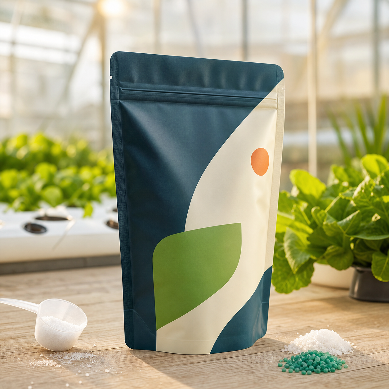 Hydroponic A and B fertilizer powder stand-up pouch packaging