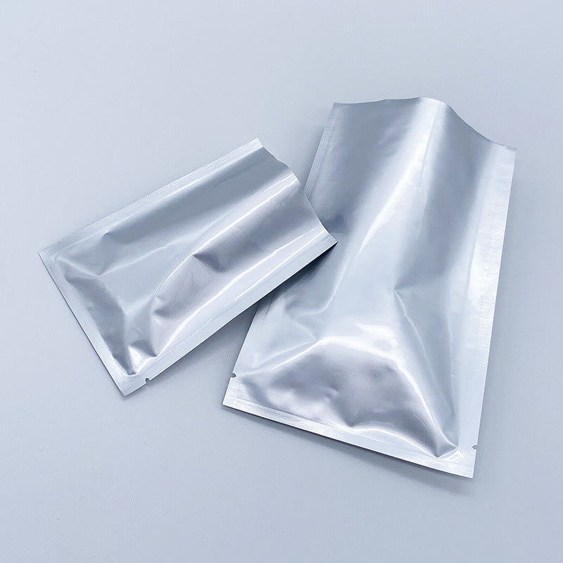 Factory direct supply of pure aluminum bag three-side sealing aluminum foil flat bag food vacuum packaging bag mask foot sticker bag heat-sealed bag