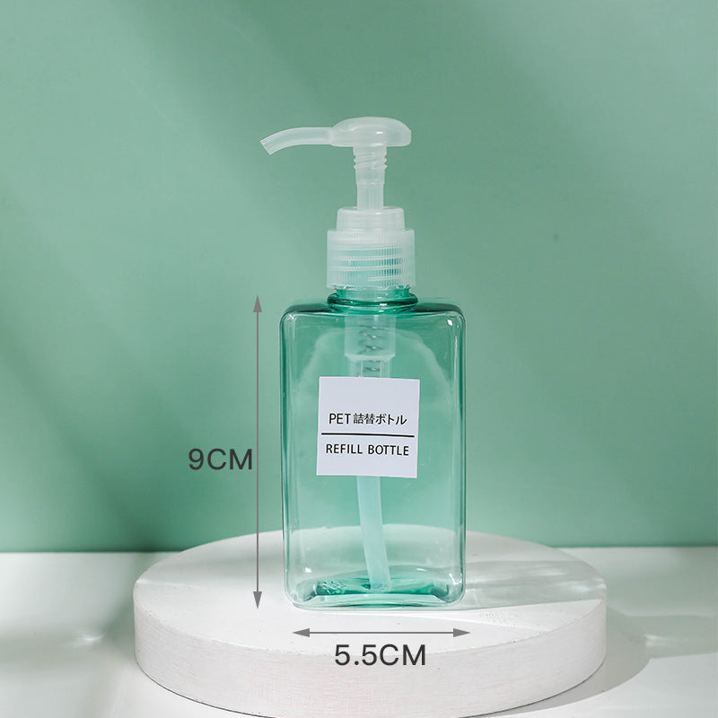 Shampoo shower gel sub-bottling empty bottle lotion press-type hand sanitizer travel cosmetics plastic bottle transparent