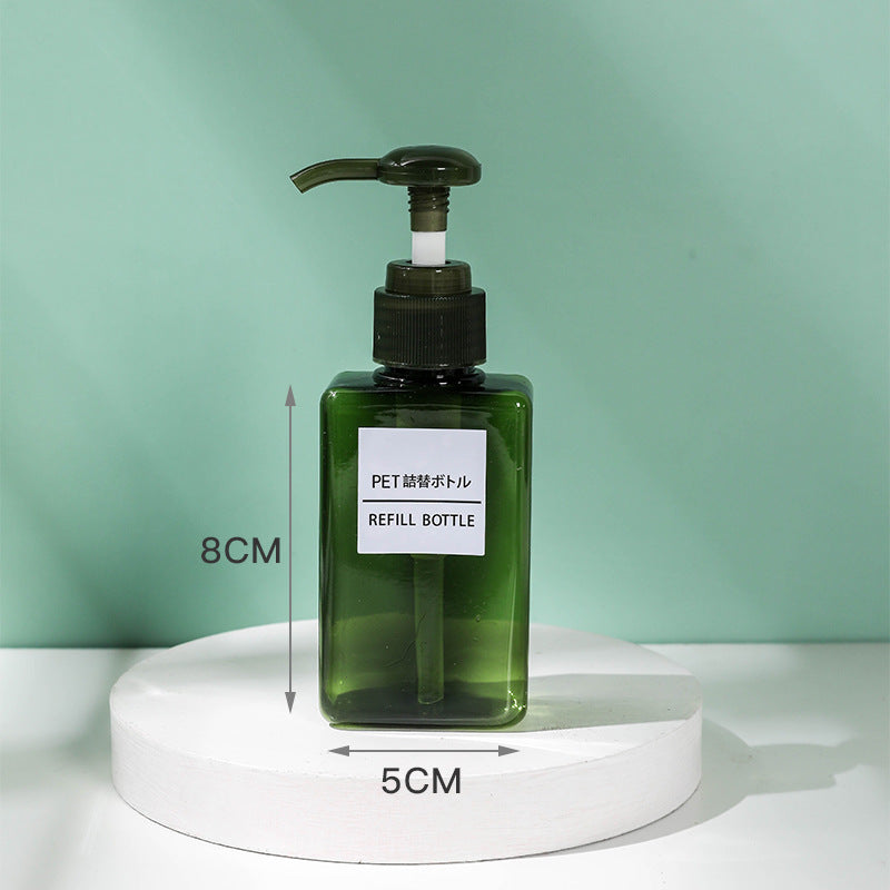 Shampoo shower gel sub-bottling empty bottle lotion press-type hand sanitizer travel cosmetics plastic bottle transparent